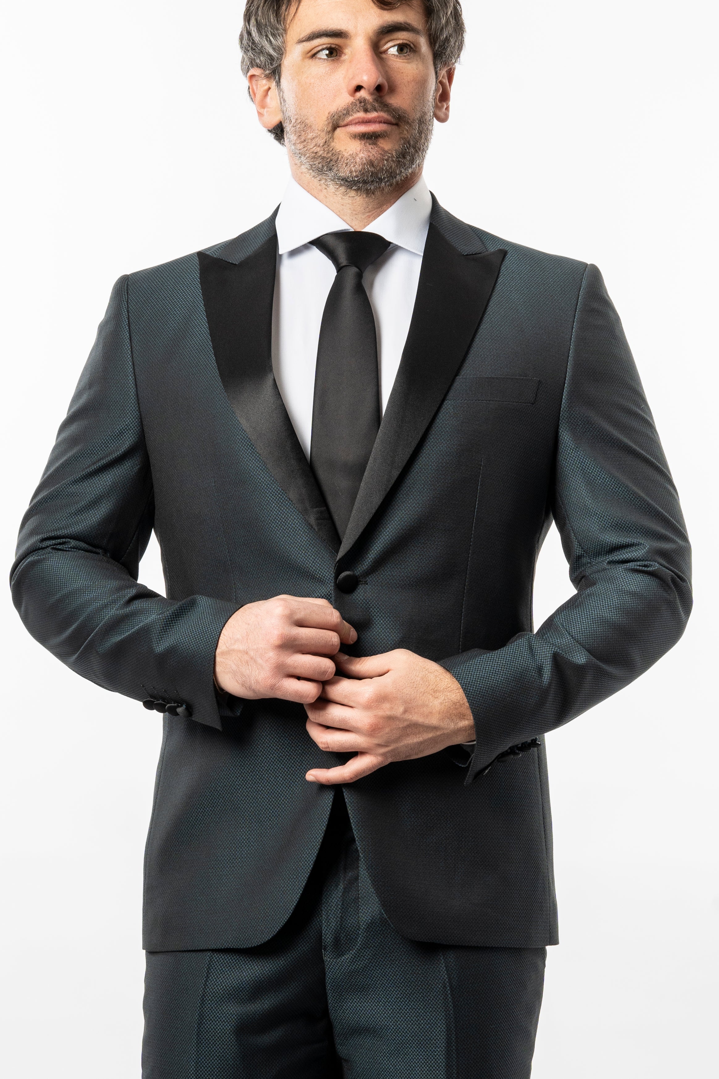 Abito Smoking slim 2 pezzi - Vinc Eno Verde